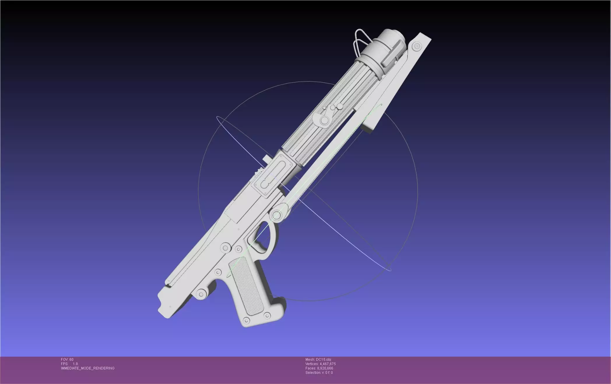 Star Wars DC15 Clone Trooper Blaster 3D model_0