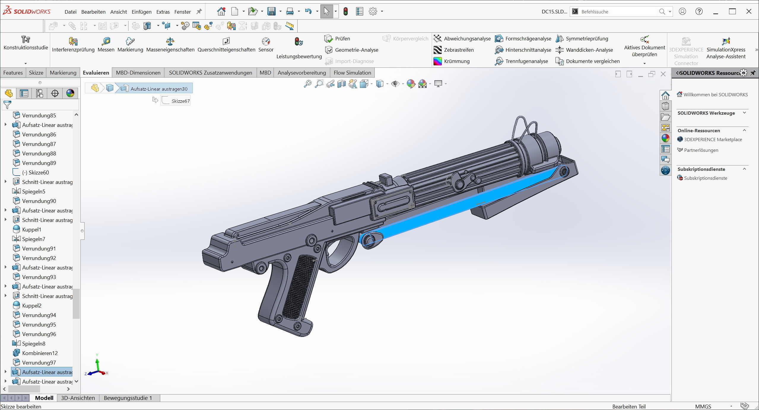 Star Wars DC15 Clone Trooper Blaster 3D model_13