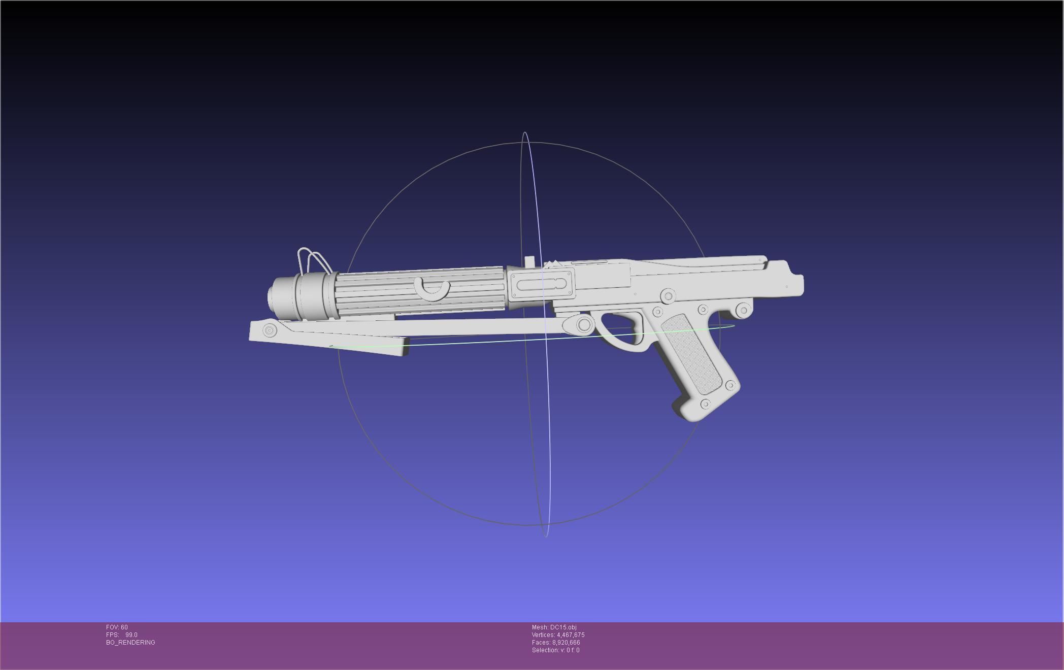 Star Wars DC15 Clone Trooper Blaster 3D model_9