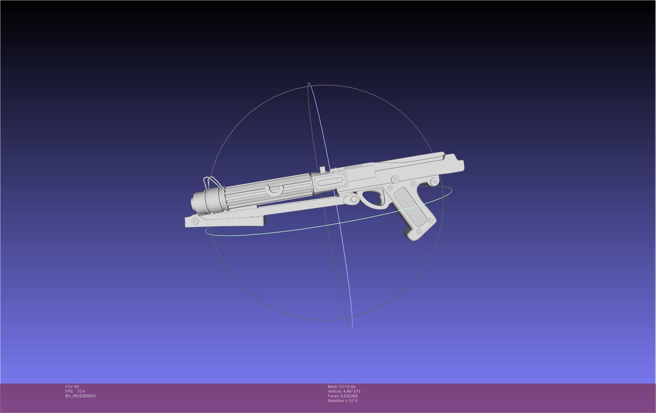 Star Wars DC15 Clone Trooper Blaster 3D model_12