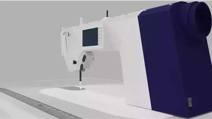 industrial low poly sewing machine Low-poly 3D model