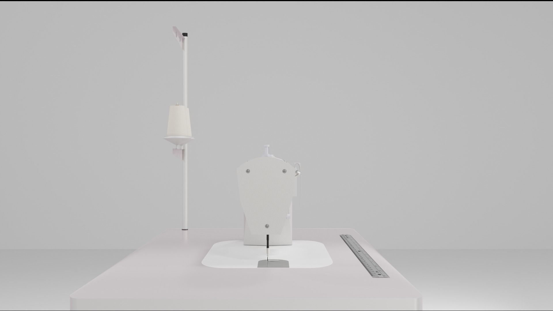 industrial low poly sewing machine Low-poly 3D model_5