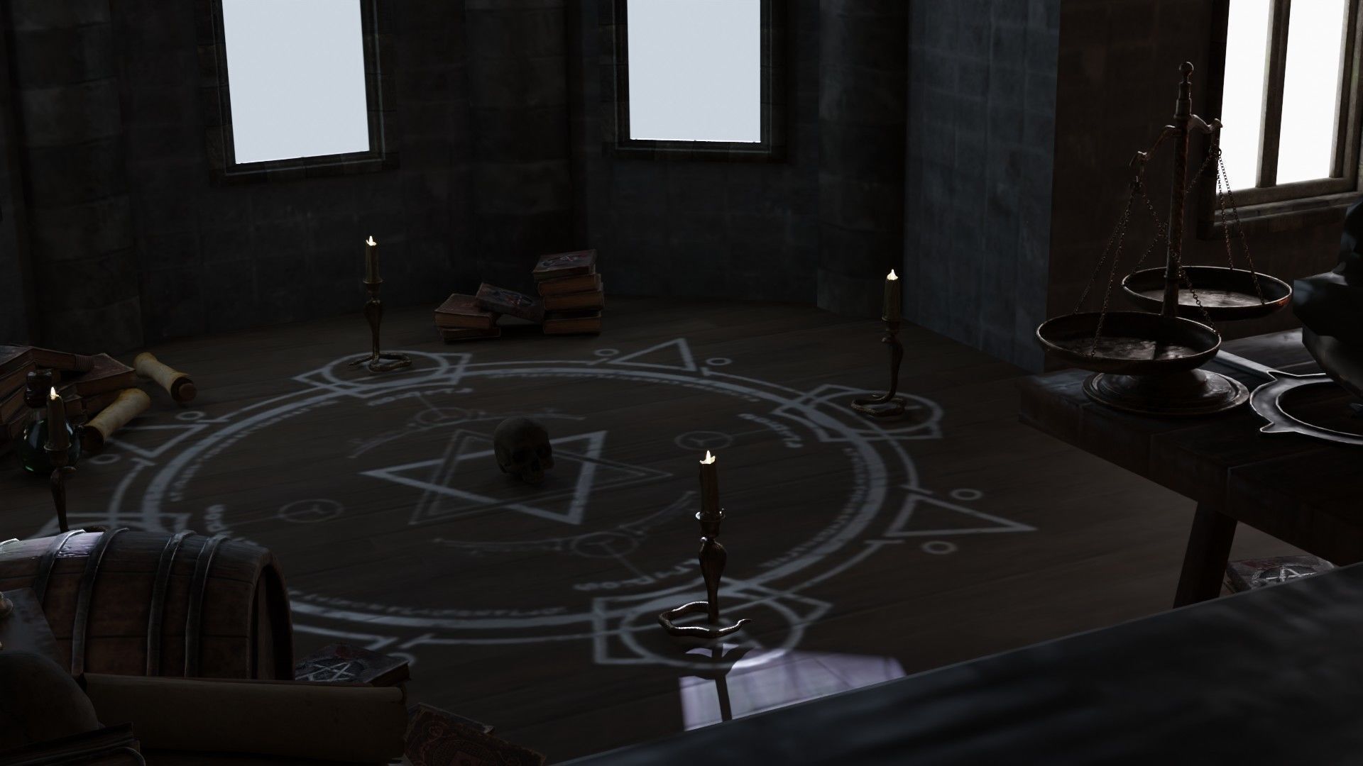 Fantasy Alchemy Lab Interior 3D model_1