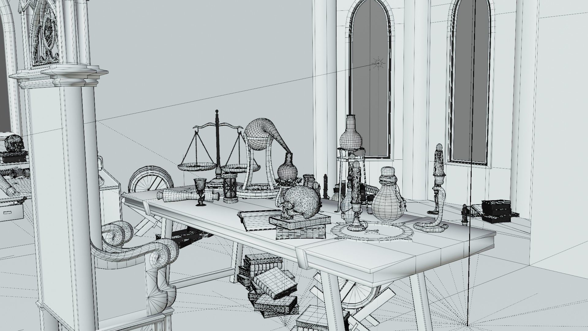 Fantasy Alchemy Lab Interior 3D model_6