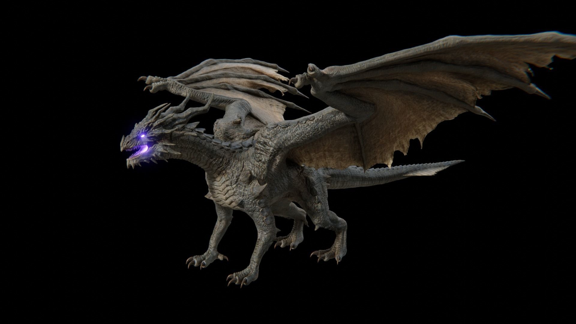 Ancient Dragon  Low-poly 3D model_9