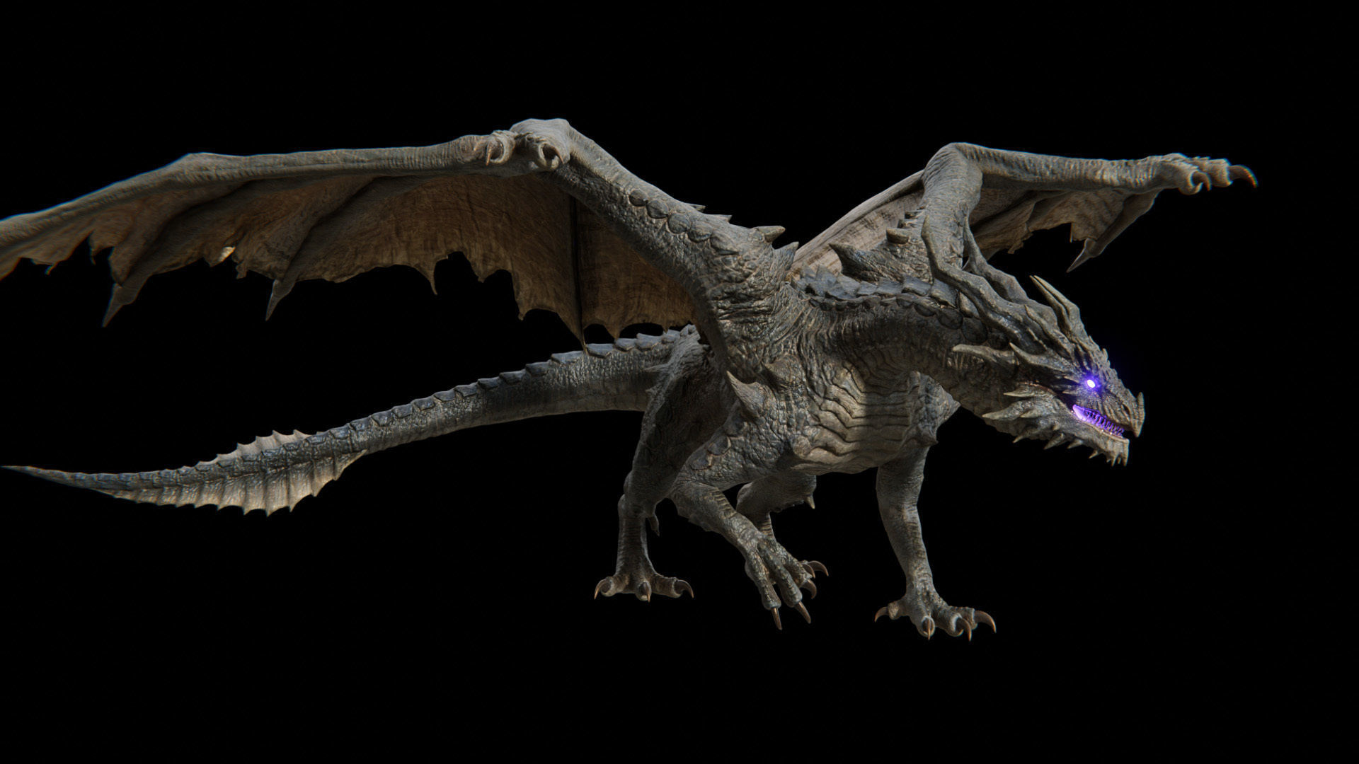 Ancient Dragon  Low-poly 3D model_38