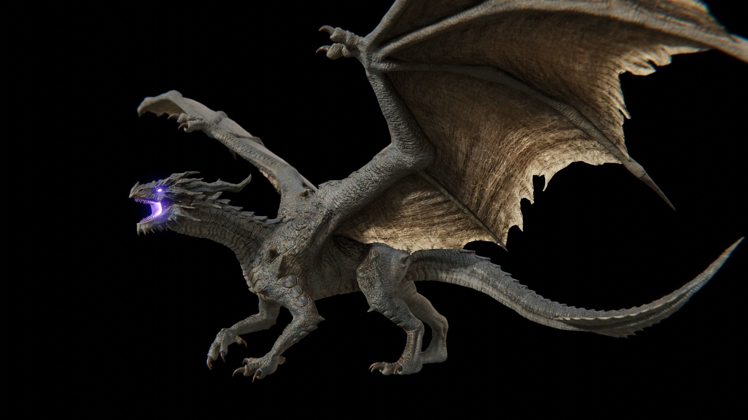 Ancient Dragon  Low-poly 3D model_7