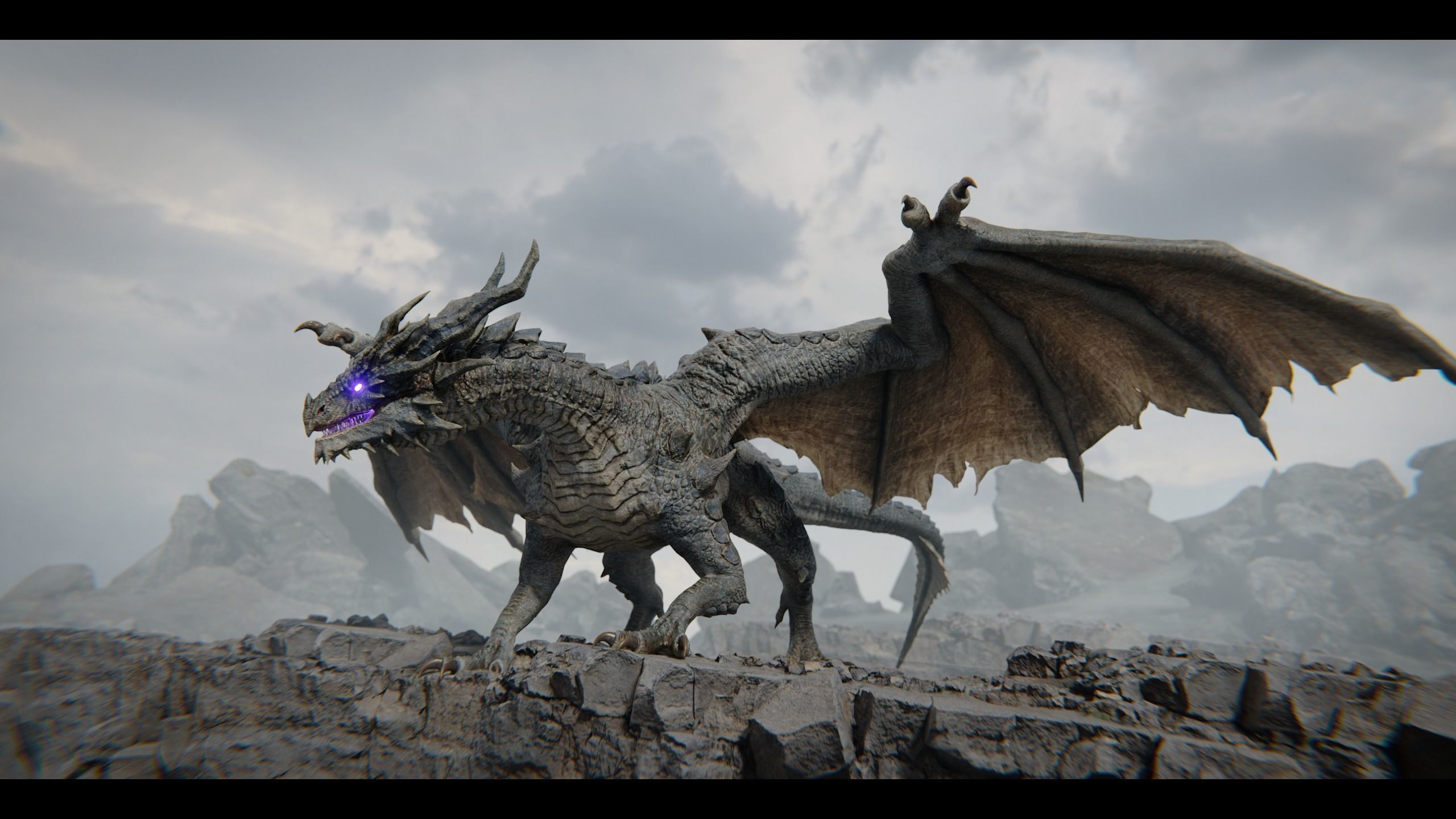 Ancient Dragon  Low-poly 3D model_27