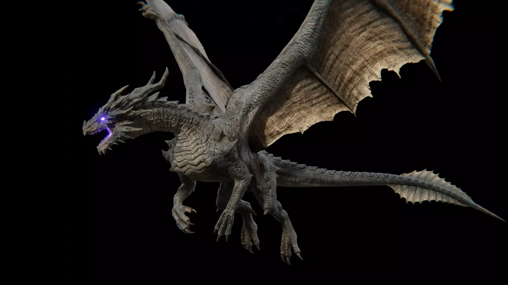 Ancient Dragon  Low-poly 3D model_0