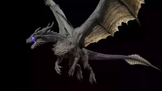 Ancient Dragon  Low-poly 3D model