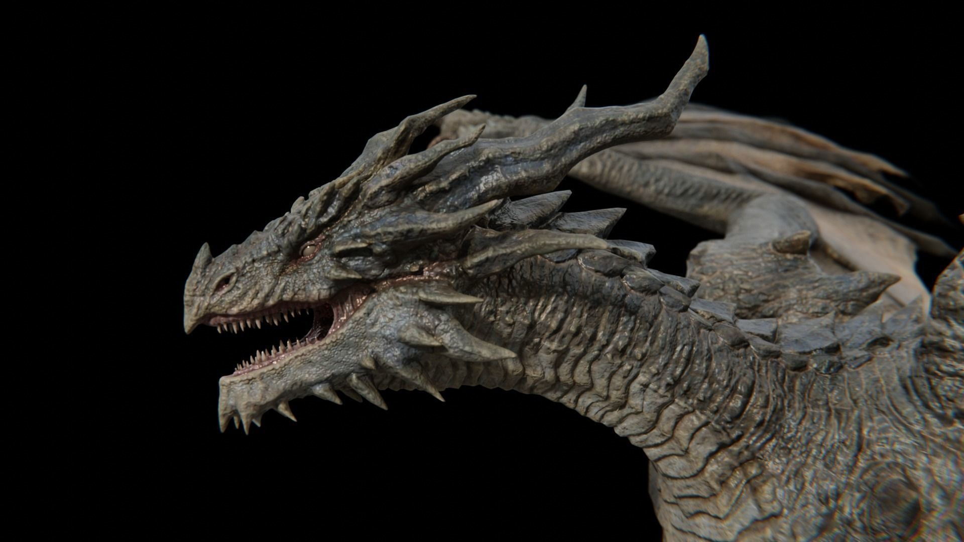 Ancient Dragon  Low-poly 3D model_24