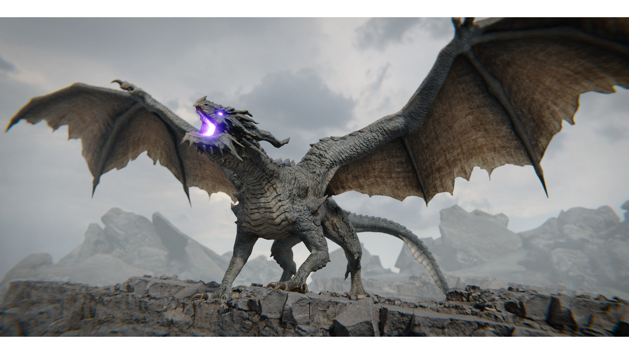 Ancient Dragon  Low-poly 3D model_29