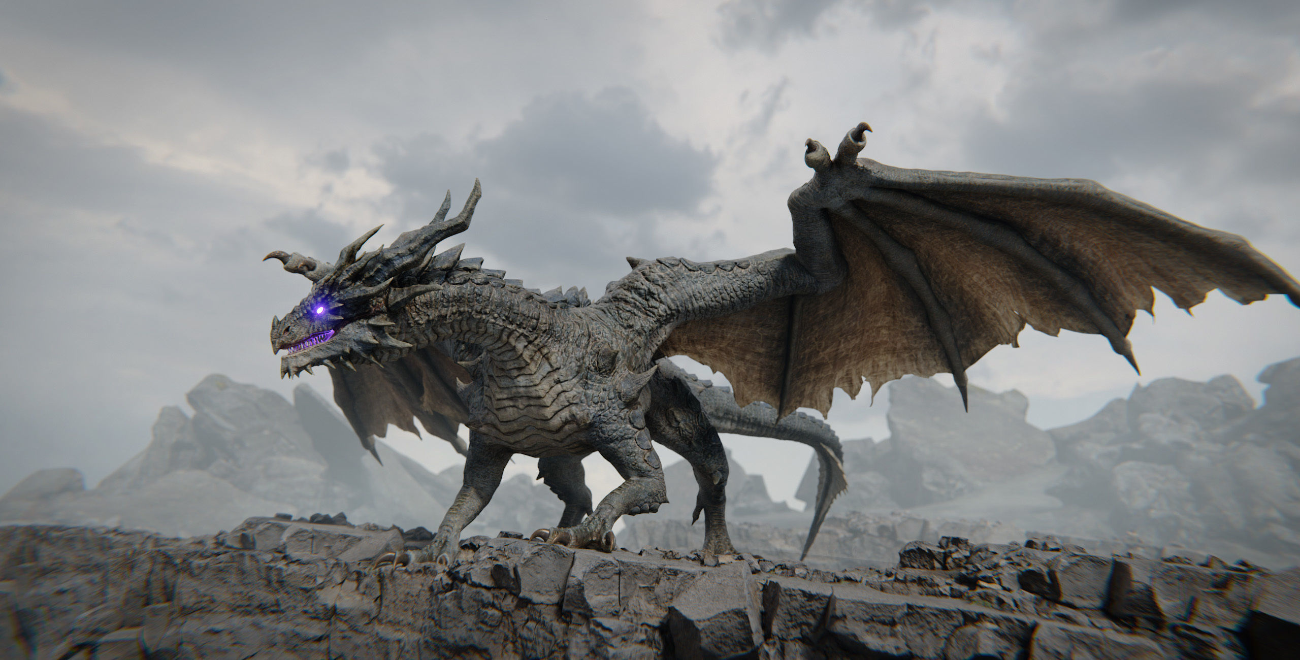 Ancient Dragon  Low-poly 3D model_28