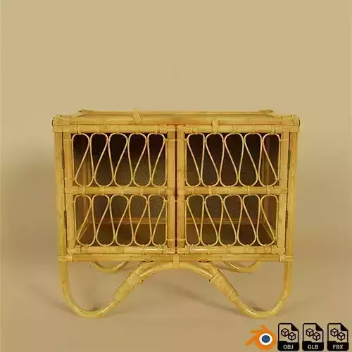 IRA Rattan Cabinet Rack