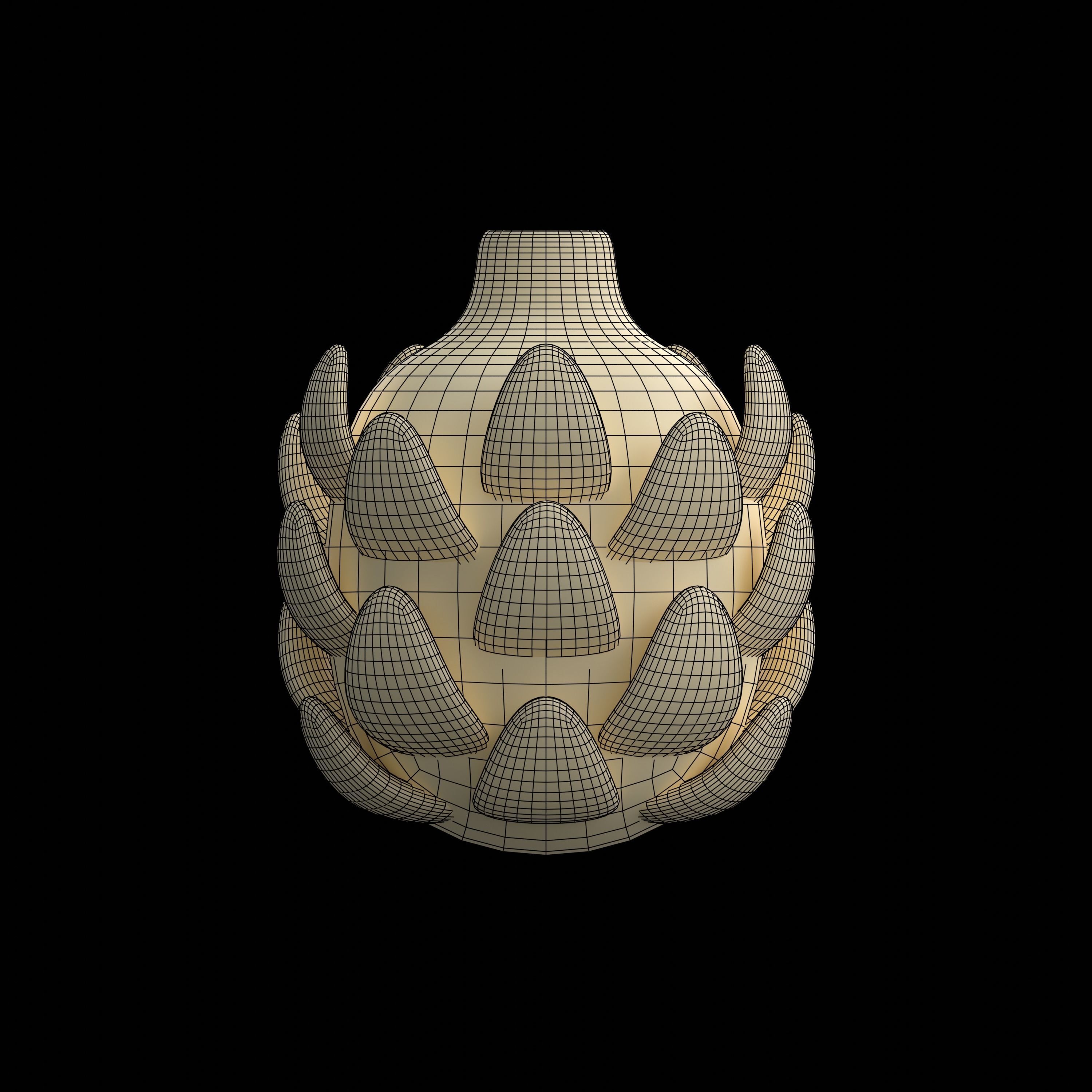 Dragon fruit 3D model_1