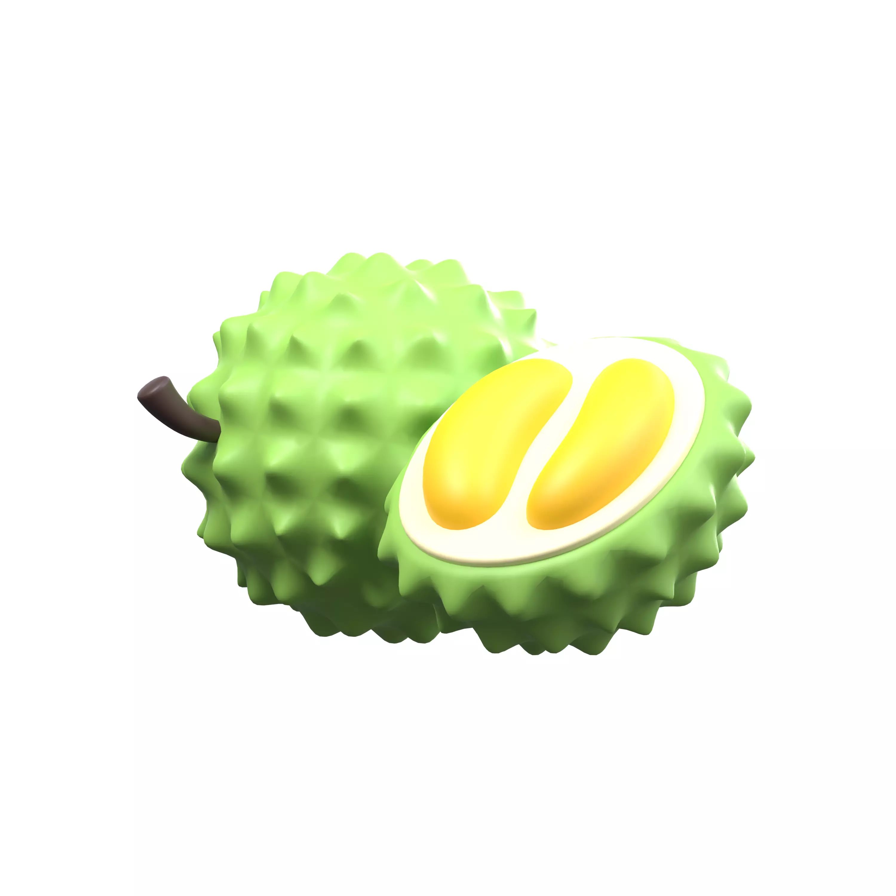 durian slices 3D model_0