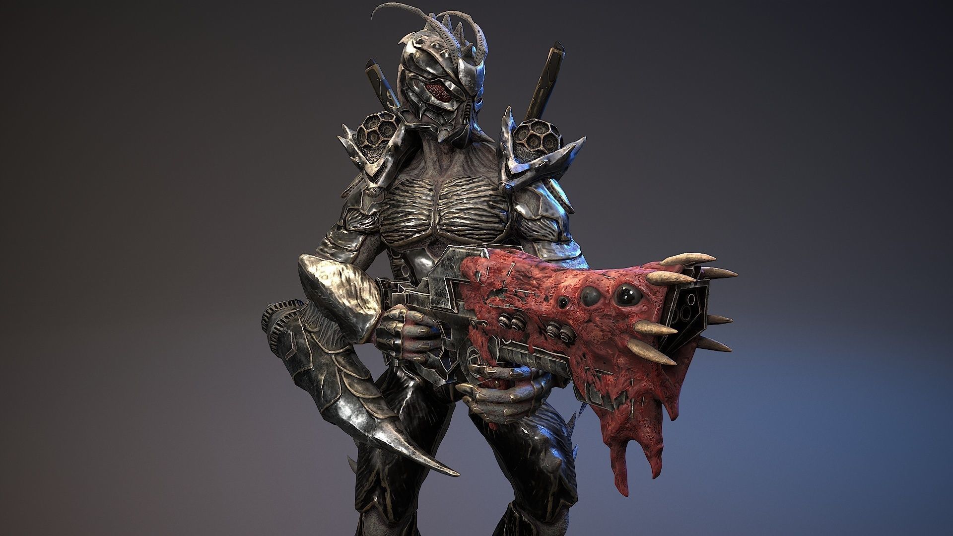 Armored Beetle 5 Low-poly 3D model_3