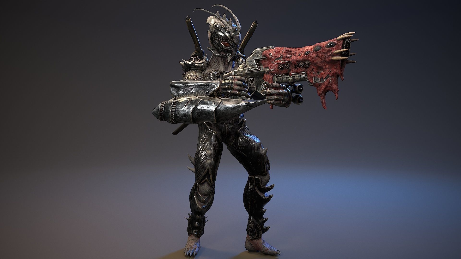 Armored Beetle 5 Low-poly 3D model_5