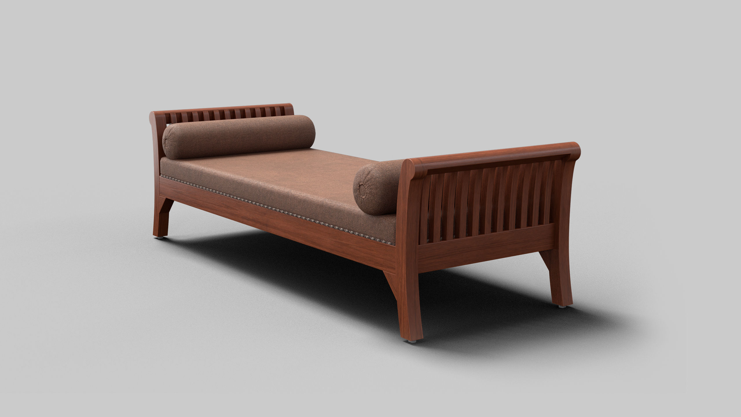 Diwan Cot 3D model_3