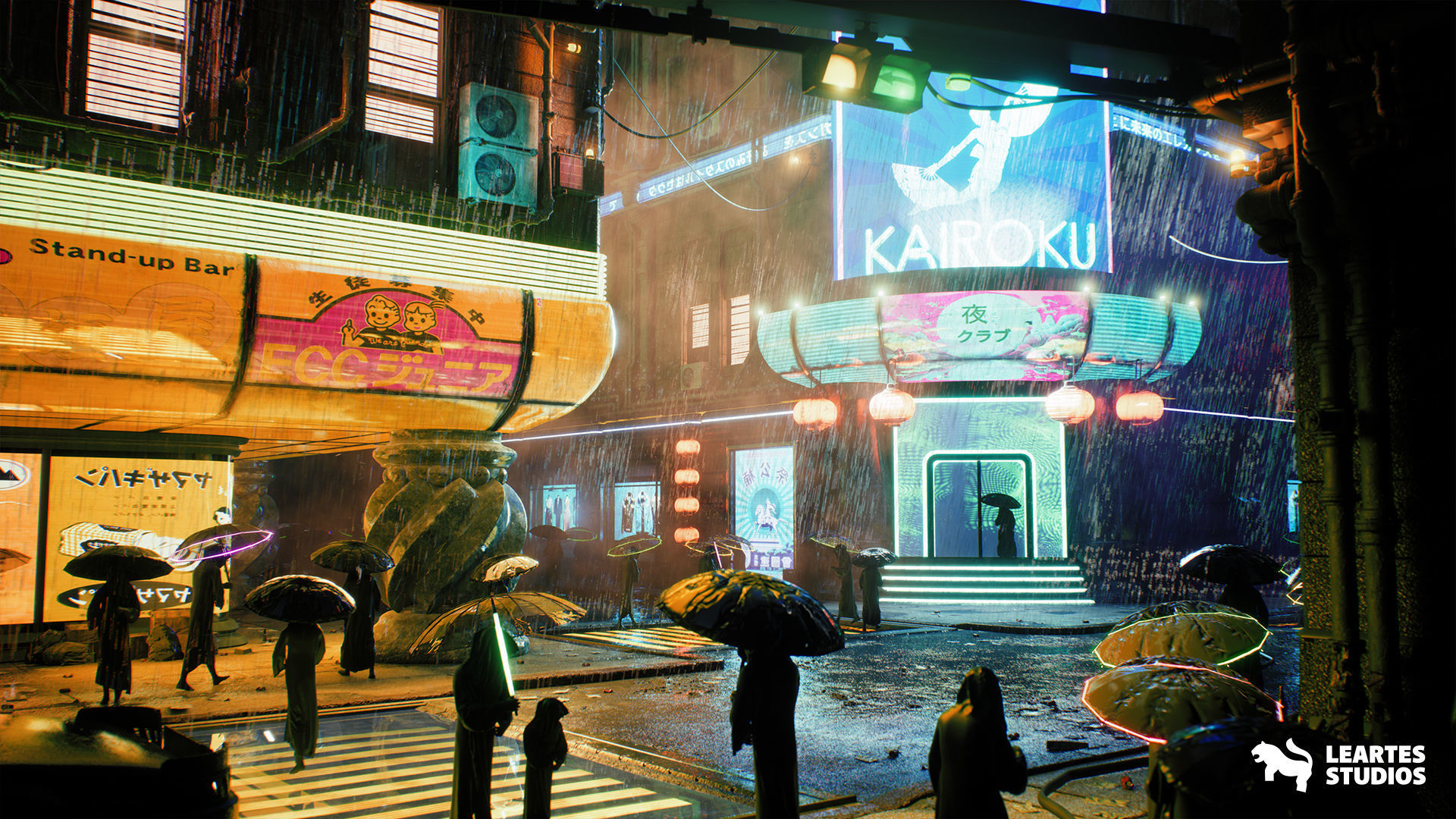 Neo Tokyo Cyberpunk Environment Low-poly 3D model_2