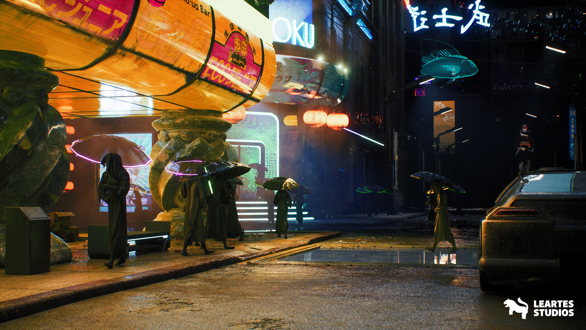 Neo Tokyo Cyberpunk Environment Low-poly 3D model_7