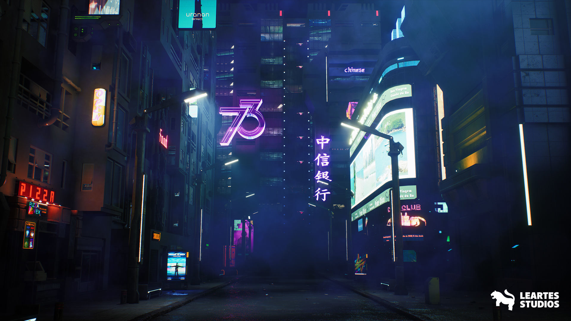 Neo Tokyo Cyberpunk Environment Low-poly 3D model_13