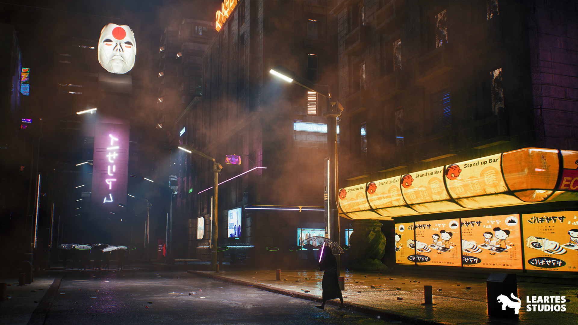 Neo Tokyo Cyberpunk Environment Low-poly 3D model_10