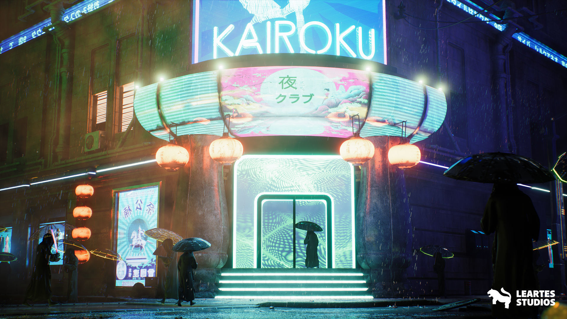 Neo Tokyo Cyberpunk Environment Low-poly 3D model_9