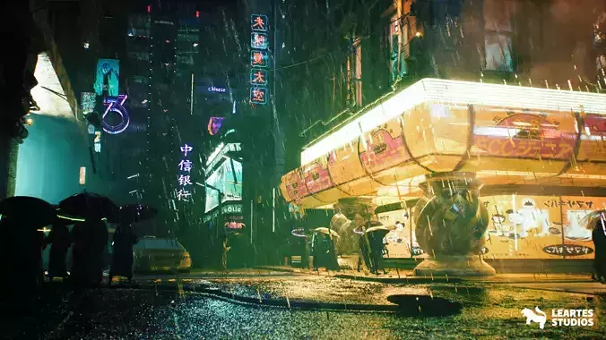 Neo Tokyo Cyberpunk Environment