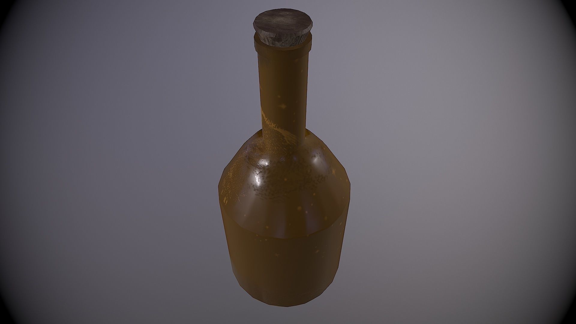 Two Old Bottles Low-poly 3D model_1
