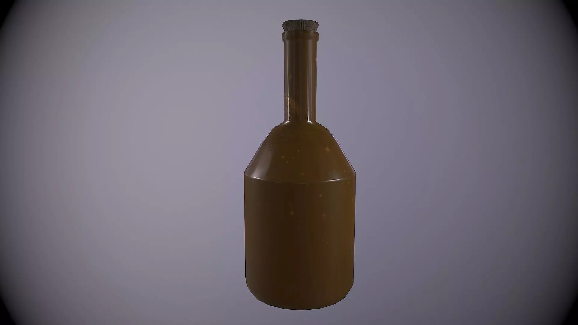 Two Old Bottles Low-poly 3D model_0