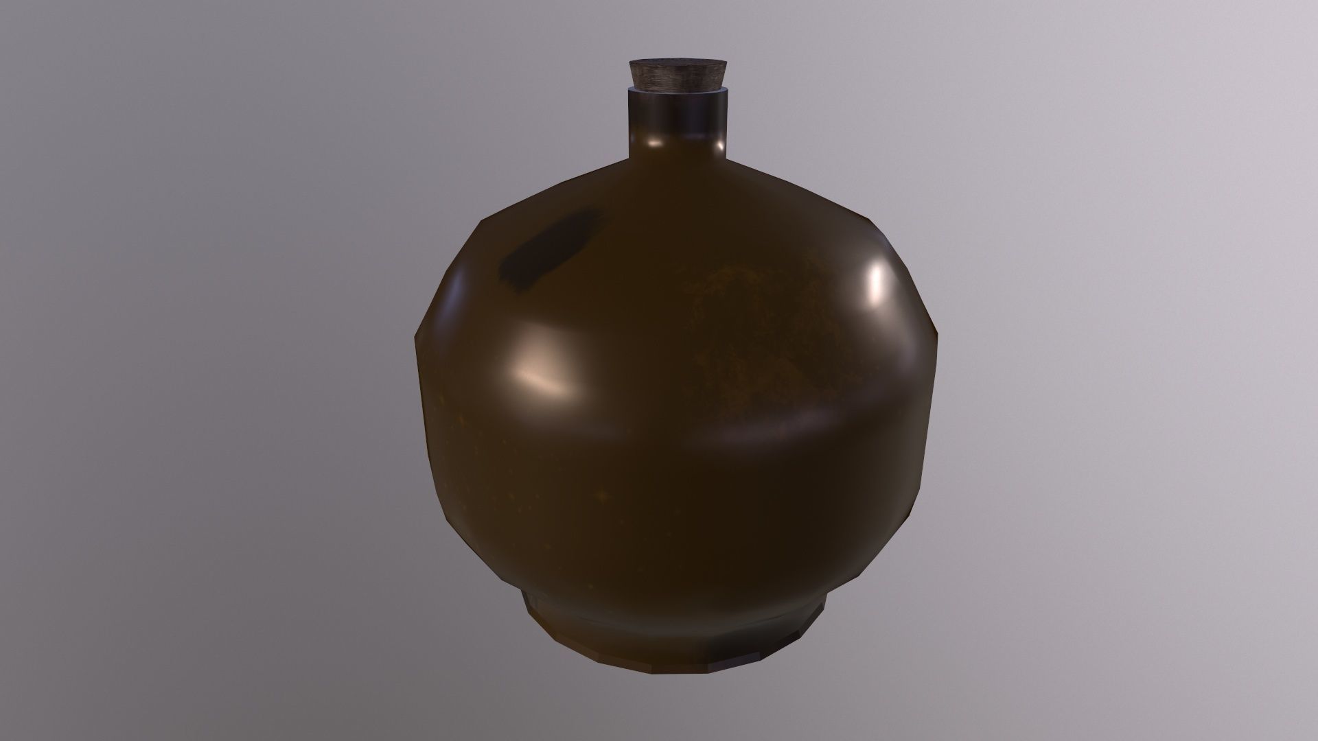 Two Old Bottles Low-poly 3D model_4