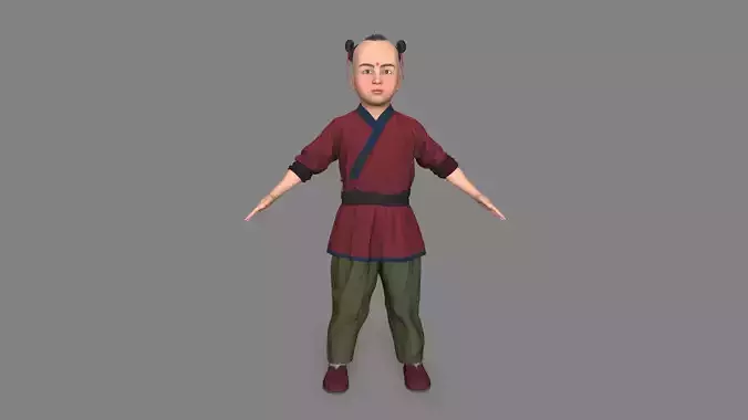 child Low-poly 3D model