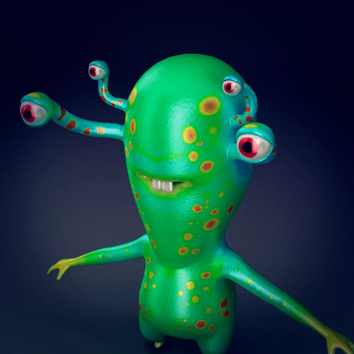 Creature 1 alien 3D model_0