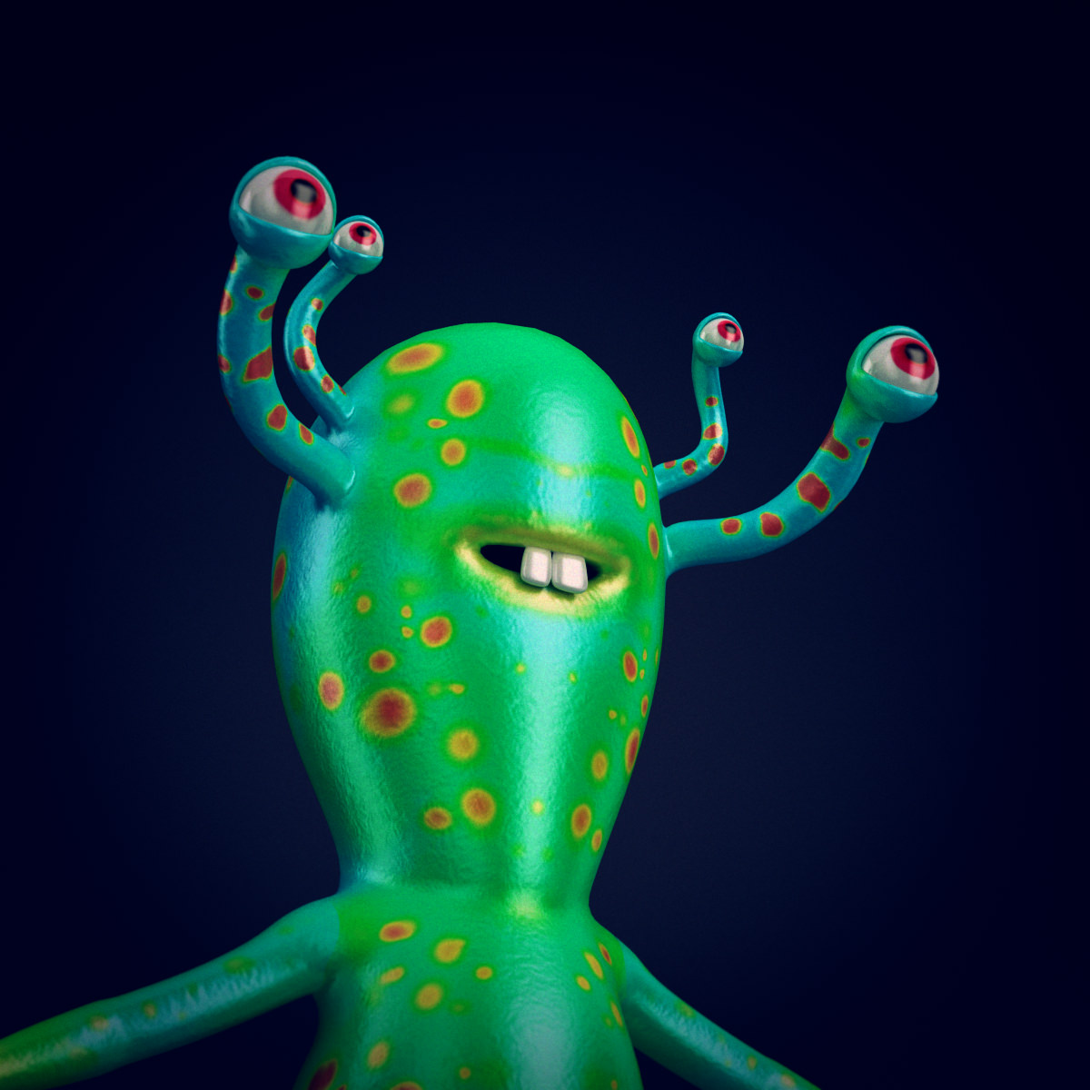 Creature 1 alien 3D model_4
