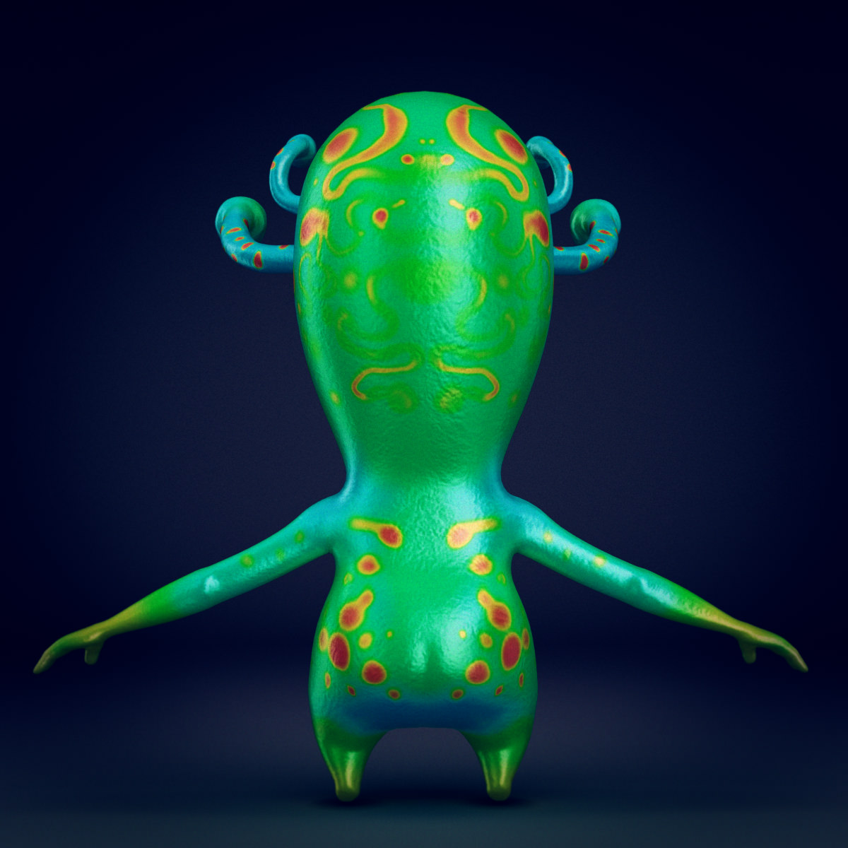 Creature 1 alien 3D model_3