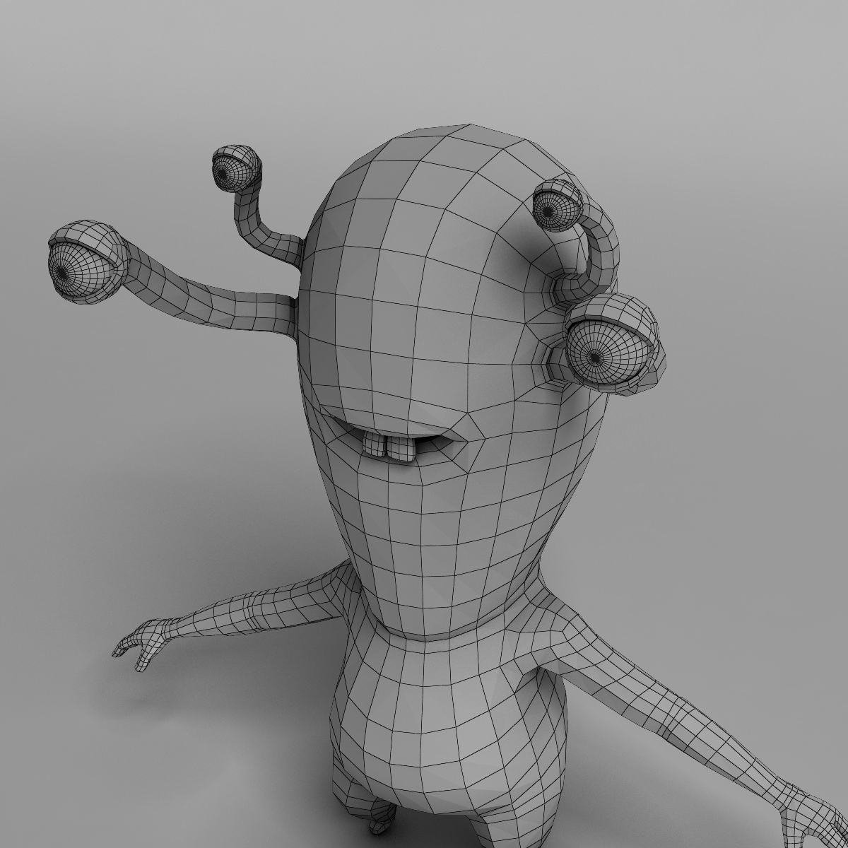 Creature 1 alien 3D model_9