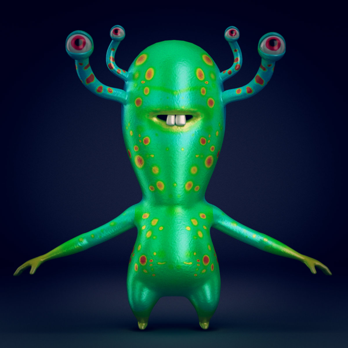 Creature 1 alien 3D model_1