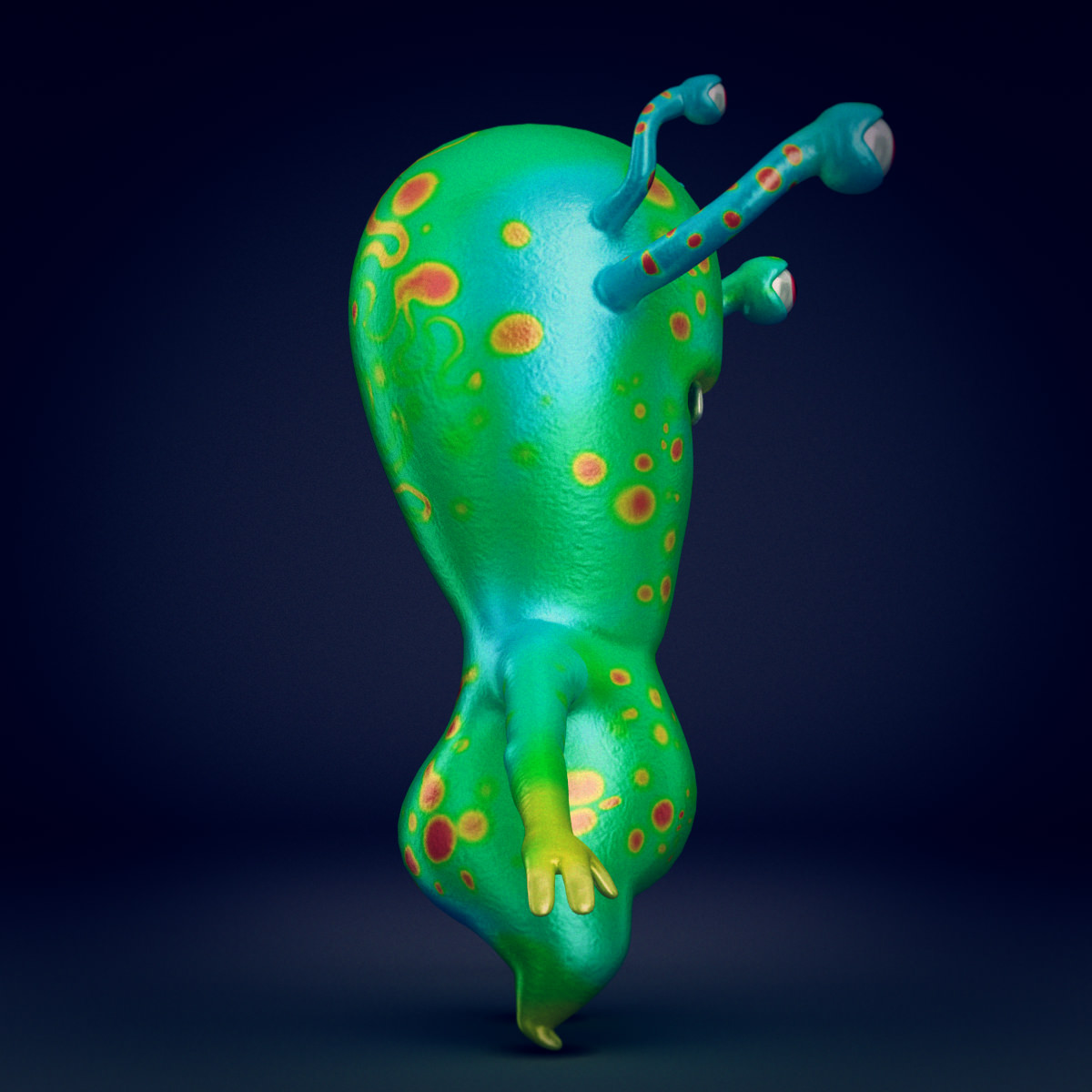 Creature 1 alien 3D model_2