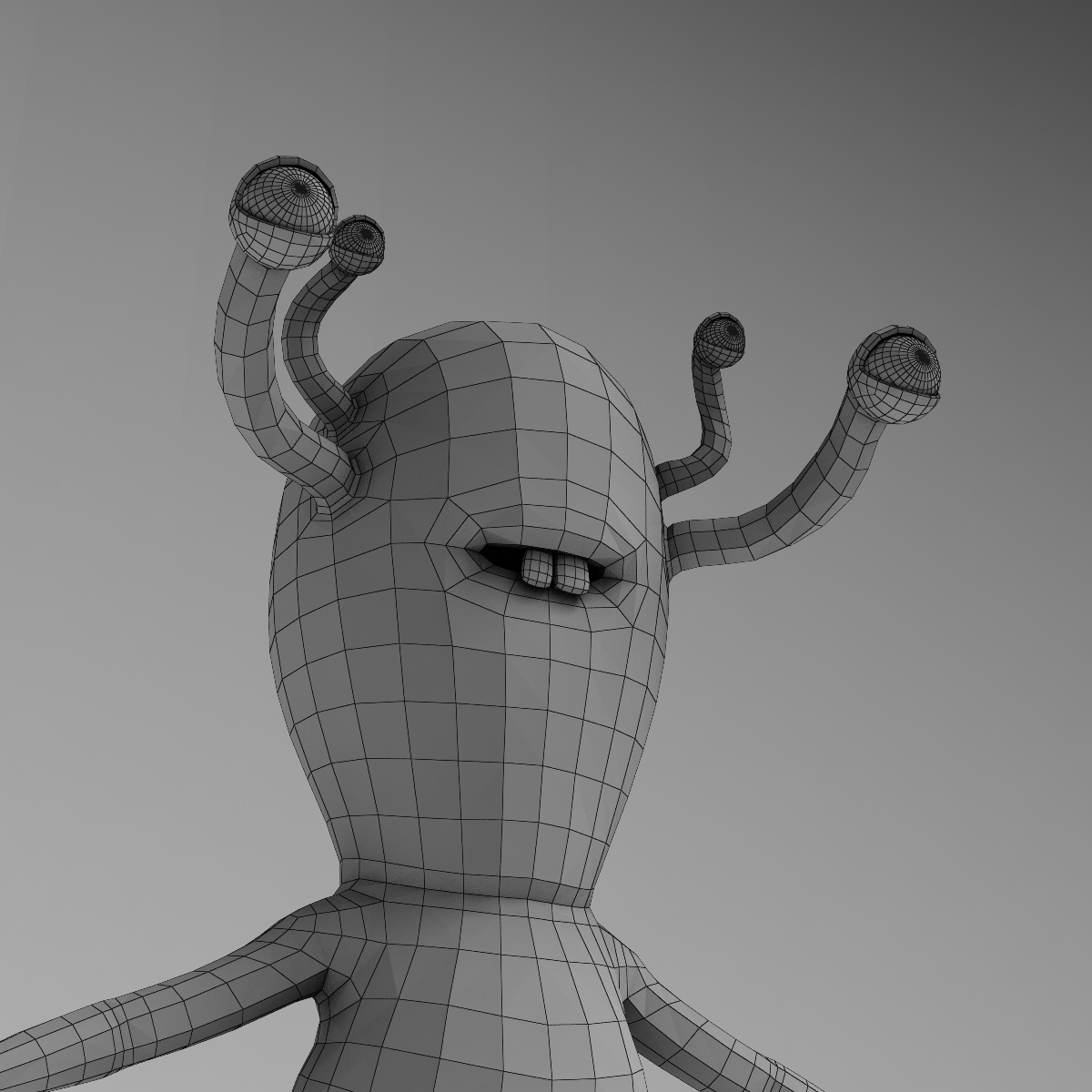 Creature 1 alien 3D model_8