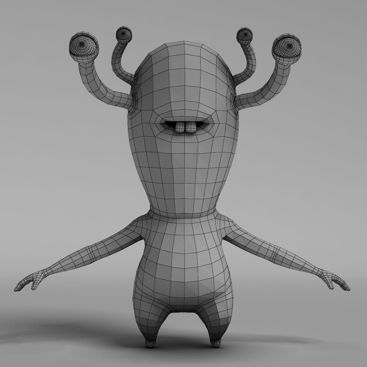 Creature 1 alien 3D model_6