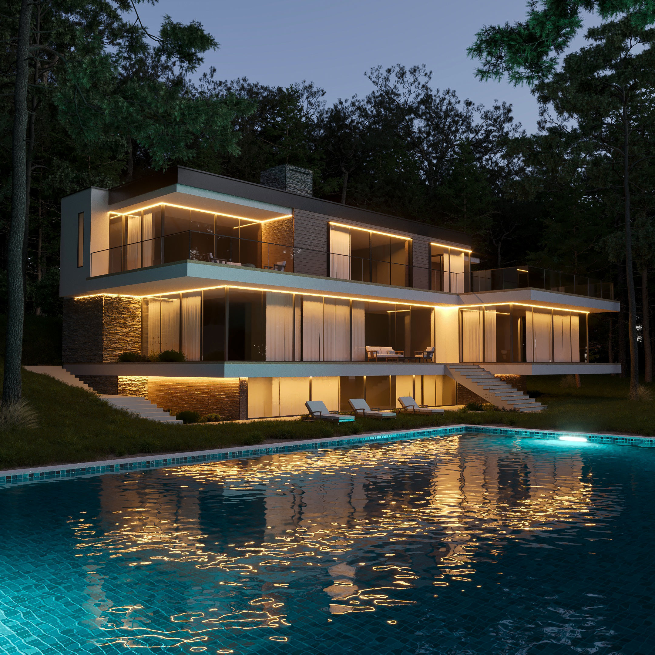 Exterior Scene 3D model_1