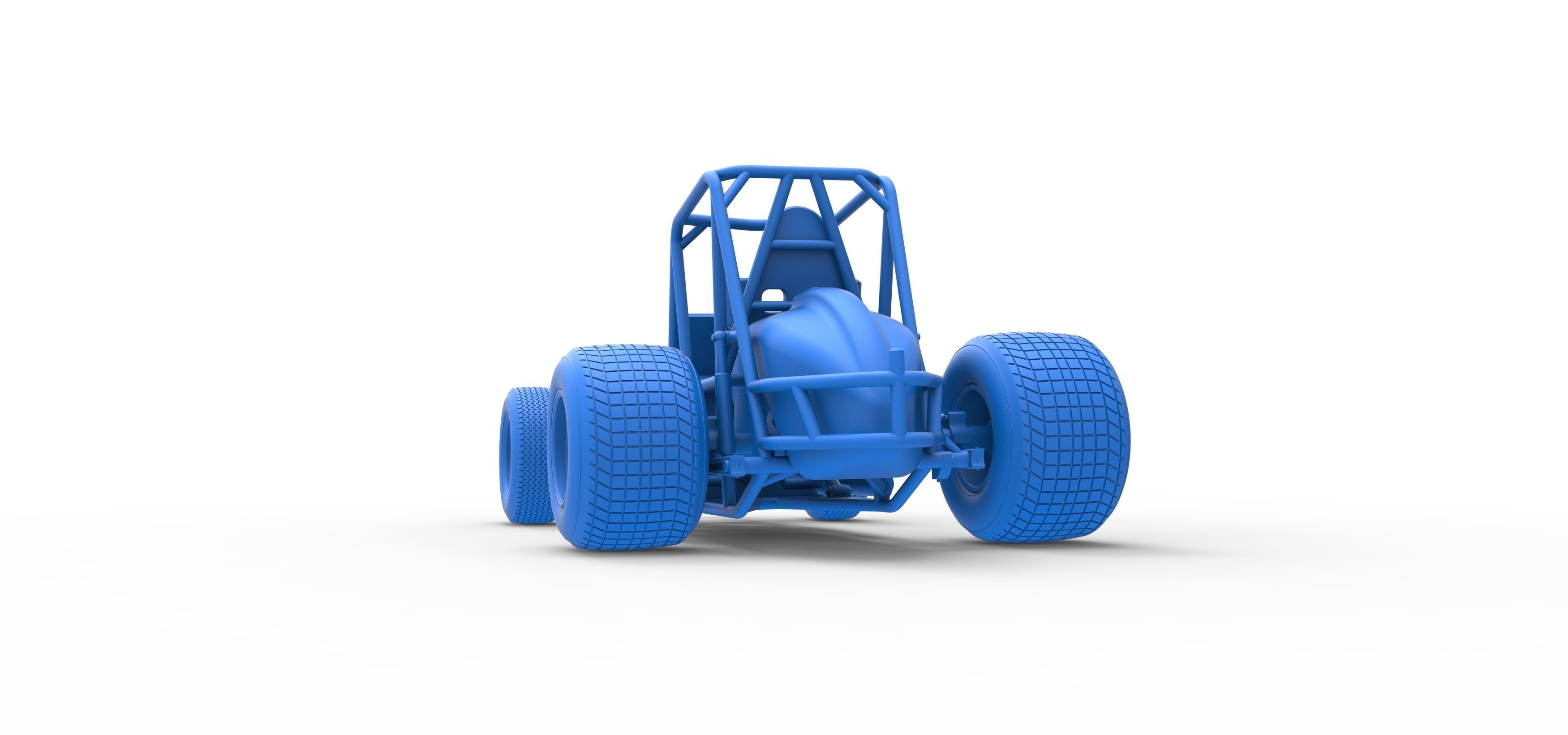 Vintage Sprint car Base Scale 1 to 25 3D print model_42