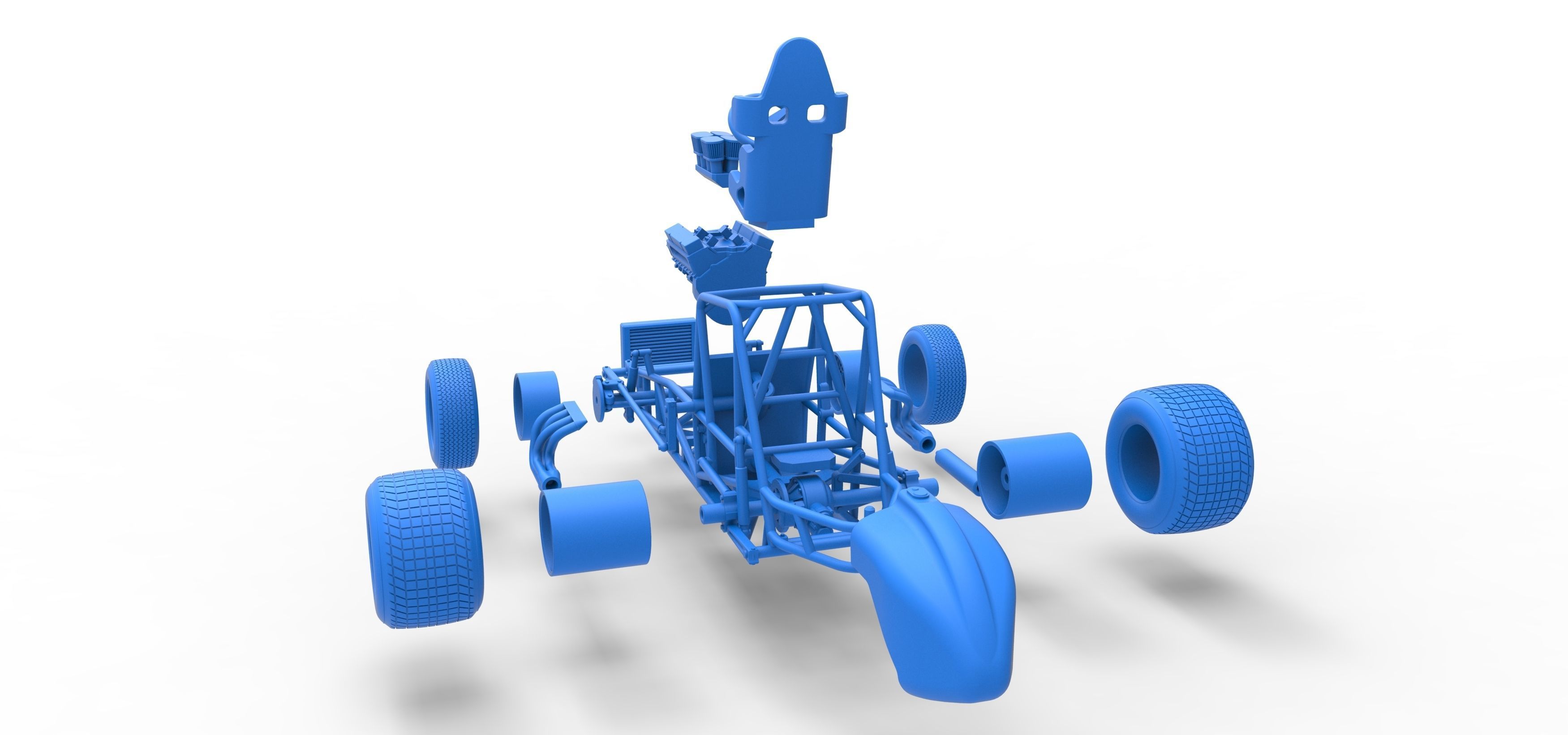 Vintage Sprint car Base Scale 1 to 25 3D print model_62