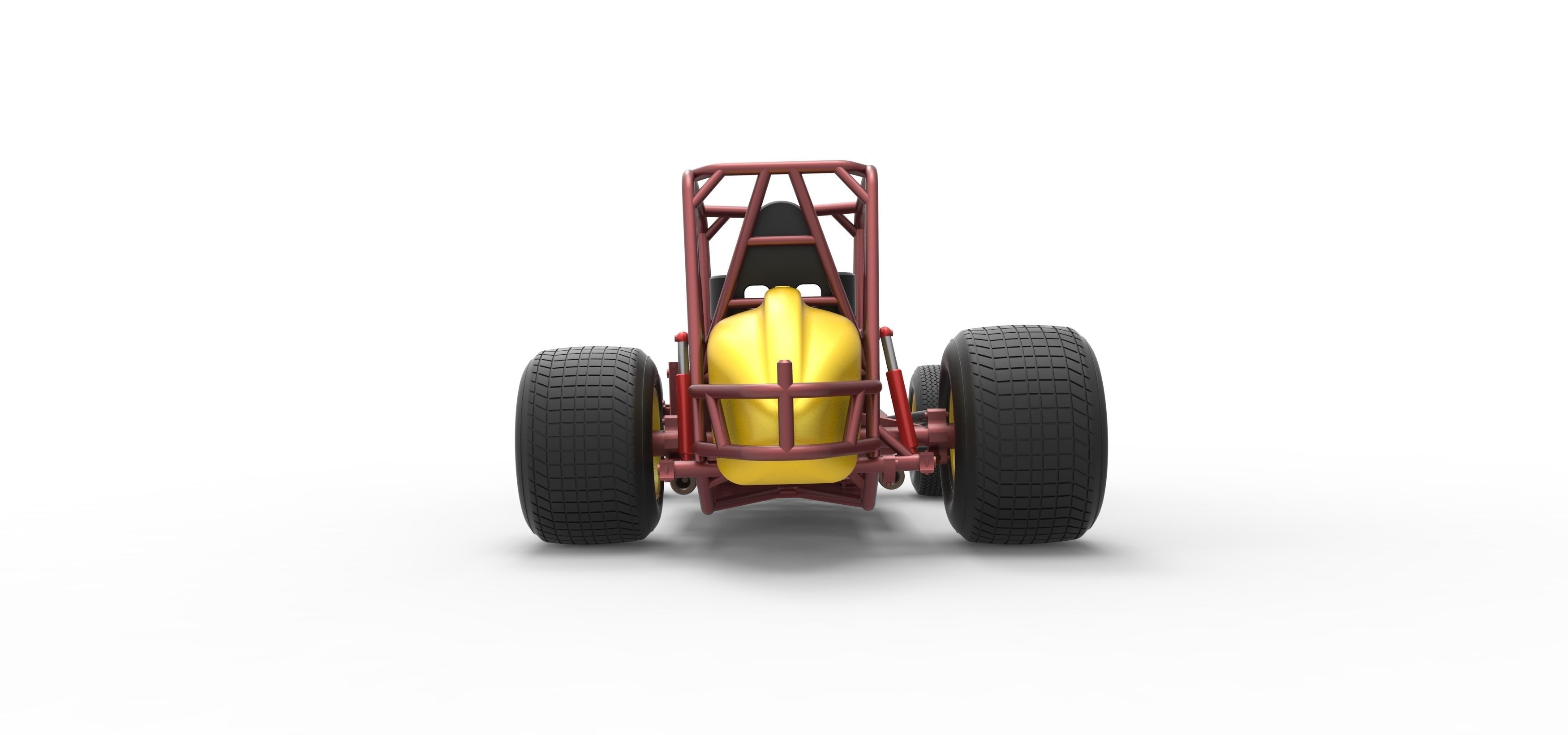 Vintage Sprint car Base Scale 1 to 25 3D print model_16