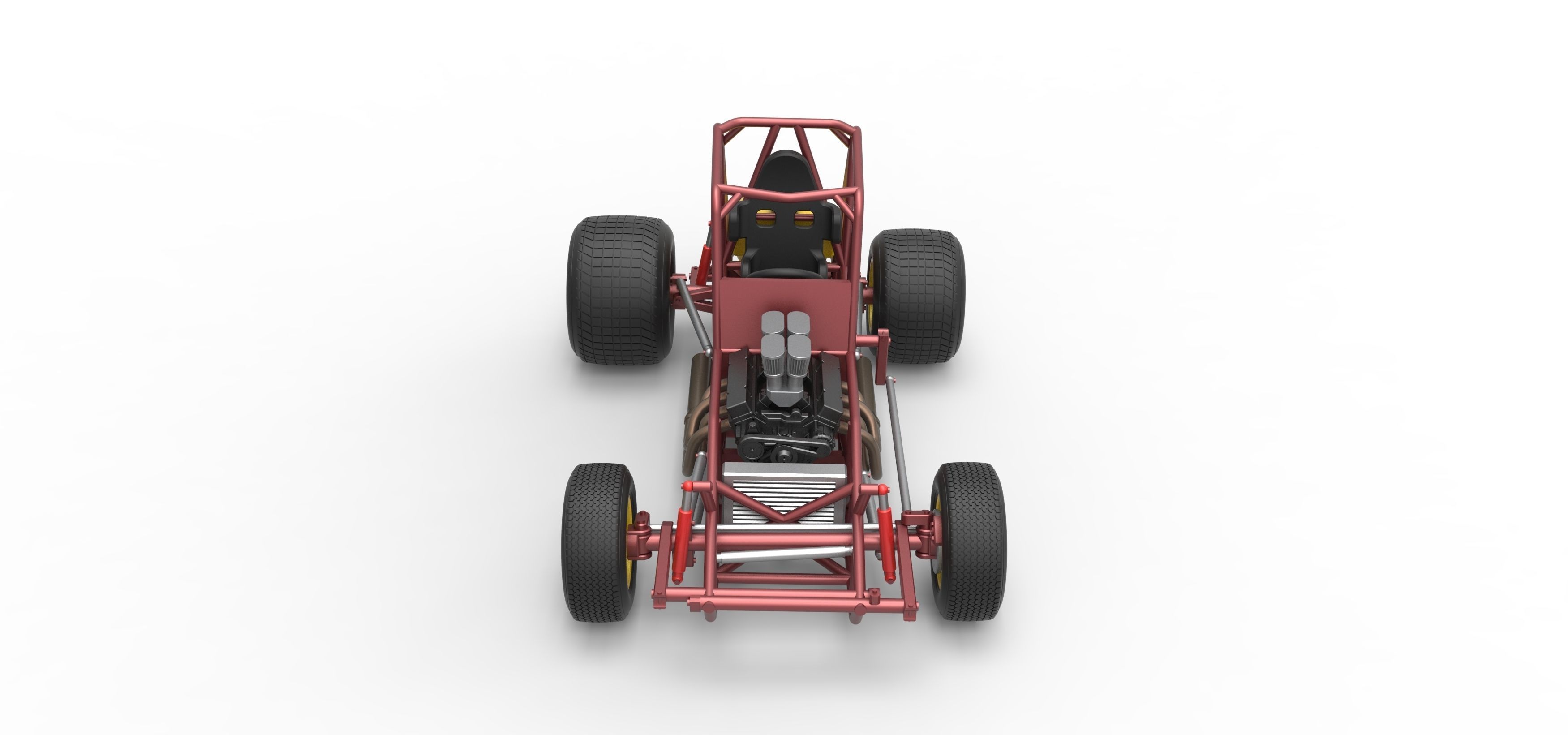 Vintage Sprint car Base Scale 1 to 25 3D print model_8