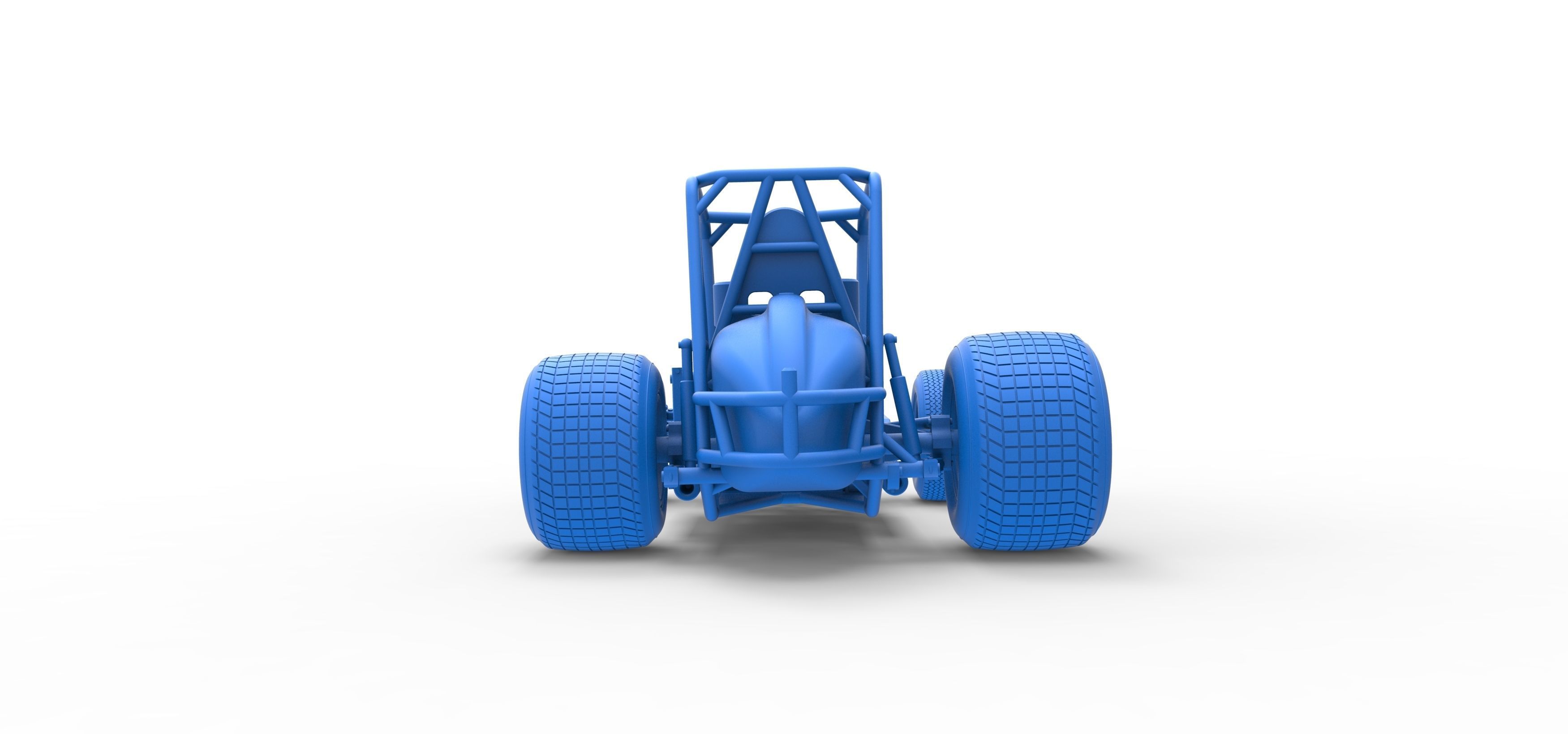 Vintage Sprint car Base Scale 1 to 25 3D print model_43