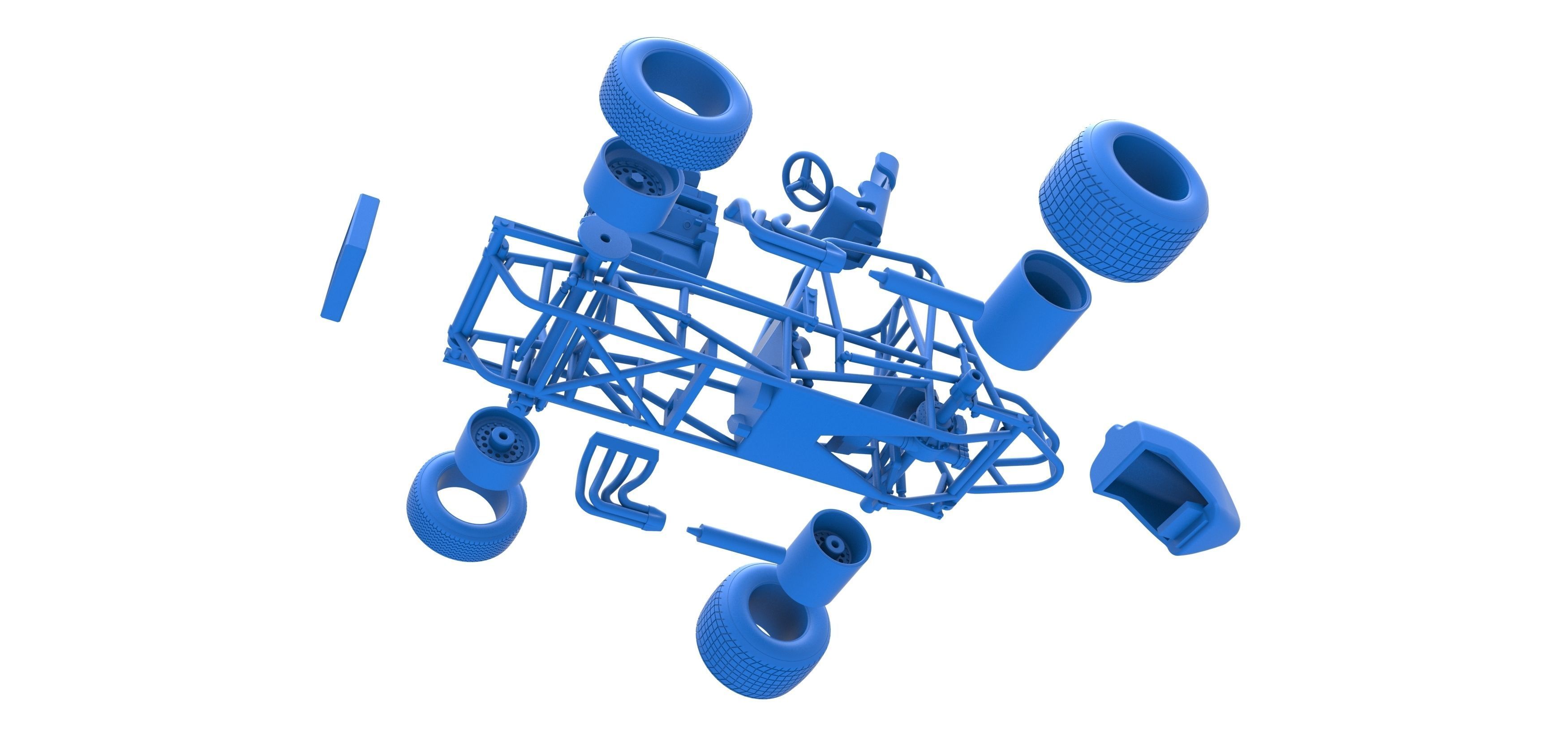 Vintage Sprint car Base Scale 1 to 25 3D print model_56