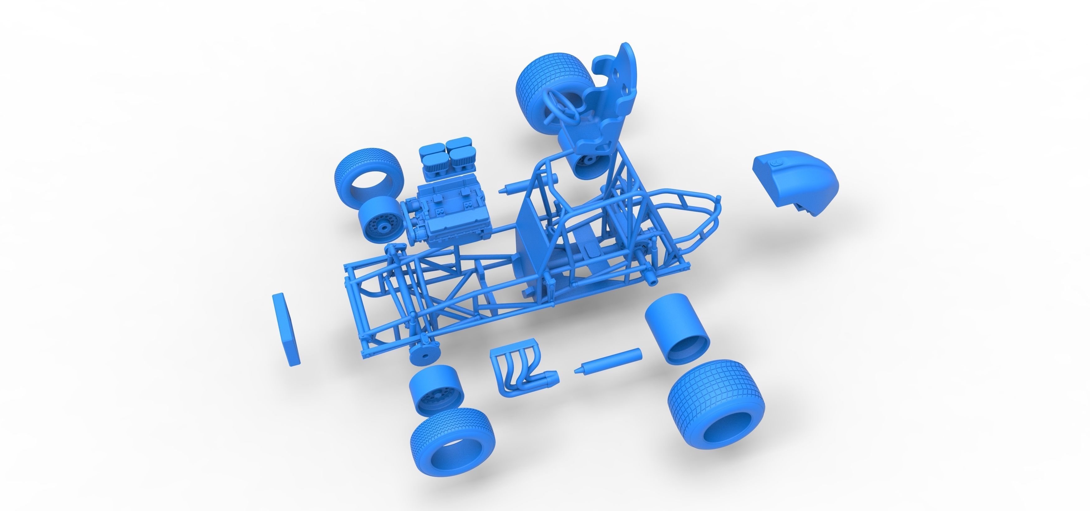 Vintage Sprint car Base Scale 1 to 25 3D print model_57