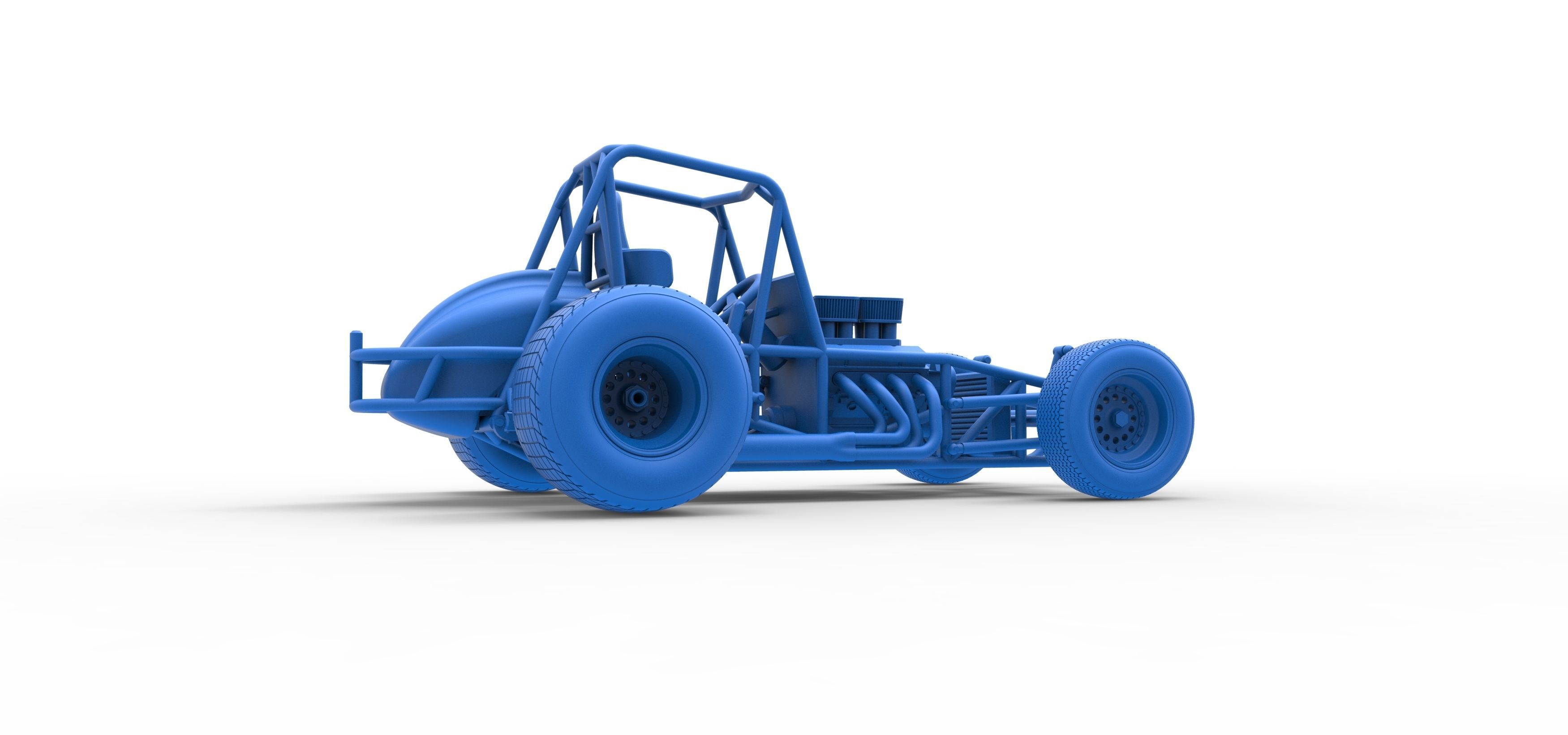 Vintage Sprint car Base Scale 1 to 25 3D print model_48